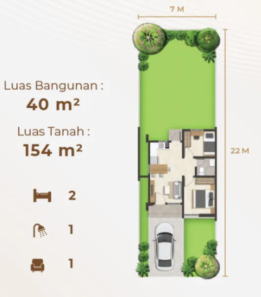 Floor plan for Type 40/154