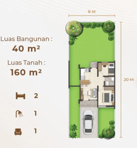 Floor plan for Type 40/160
