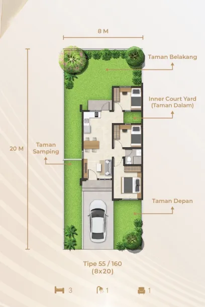 Floor plan for Type 55/160