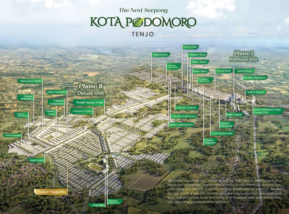 Magnolia Masterplan - Kota Podomoro Tenjo