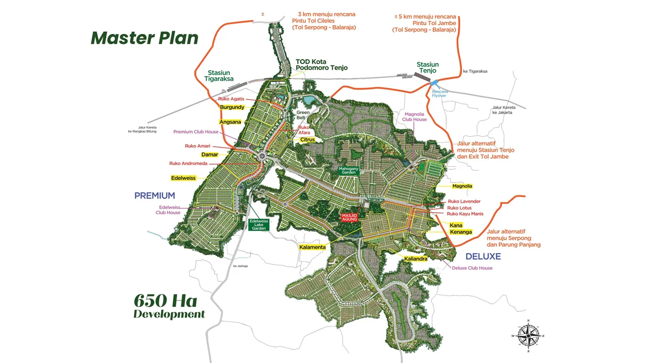 Masterplan Kota Podomoro Tenjo - Agung Podomoro Land