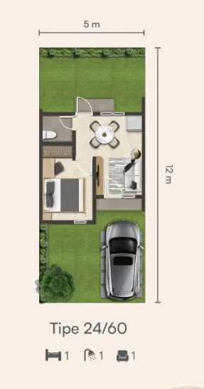 Floor plan for Midori Type 24/60