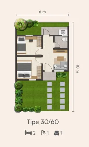 Floor plan for Midori Type 30/60