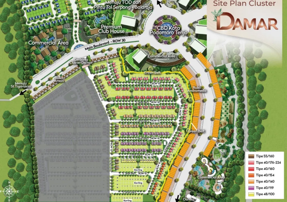Damar Site Plan - Kota Podomoro Tenjo